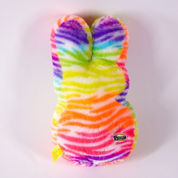 Peeps Neon Rainbow Bunny Rabbit Plush 10" Doll Toy Stuffed Animal Easter Plushie - Picture 3 of 7